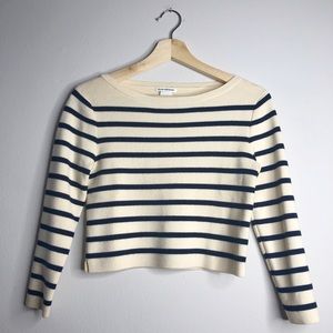 CLUB MONACO Cropped Wool Blend Sweater Small